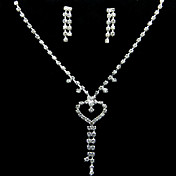 Splendid Alloy With Rhinestone Women's Jewelry Set Including Necklace,Earrings