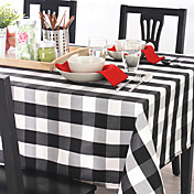 Plaid Style Linen Table Cloth