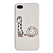 Girafa e Leão Caso padrão rígido para iPhone 4 e 4S