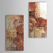 dipinto a mano astratto pittura ad olio con telaio allungato set di 2 1302-ab0302
