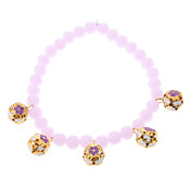 Perles violettes et Métal Bells Collier pour animaux domestiques
