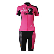 SPAKCT Polyester+Polyamide+Spandex Short Sleeve Breathable Women Cycling Jersey(Red)