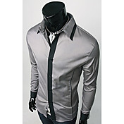 Men's Tailored Slim Shirt with Contrasting Panels