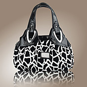 Women's Flocking Style Stone Print Handbag(31cm*10cm*20cm)