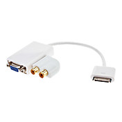 iPad Dock Connector para VGA e saída de áudio para iPad e outros (Branco)