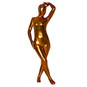 Bronce color brillante metálico Zentai de cuerpo entero