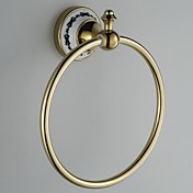 Keramiske Wall Mount gylne Ti-PVD Towel Rings
