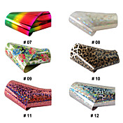 1pcs Laserfolie Nageldekorationen Sternenhimmel Aufklebern no.7-12 (150x6x0.1cm, farbig sortiert)