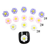 20PCS 3D Resin Finger Nail Decorations Sunflower-Shaped (Assorted Color)