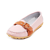 Fashion Leather Flat Heel Loafers & Slip-ons With Buckle Honeymoon Shoes (More Colors)