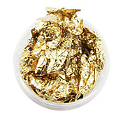 12st Golden und Silver Leaf Nail Art Dekorationen