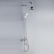 Chrome Finish Contemporary Style Duscharmatur mit Durchmesser 16cm Duschkopf + Handbrause