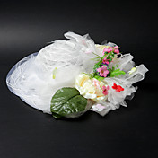 Bella raso / pizzo con fiore / Cow Wedding Vetch / Festeggiare / Luna di miele Hat