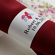 Personalisierte Paper Napkin Ring - Love Birds (Set von 50)