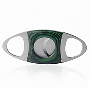 Sølv Rustfrit Ssteel Wood Double Blades Cigar Cutter (Flere farver)
