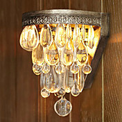 60W Cristal Artística con cuentas de luz de pared con Base Elegant Light Metal