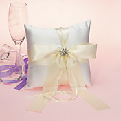 Elegante Hochzeit Ringkissen mit Schleife und Strass (mehr Farben)