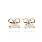 Fashion Square 18K Gold Plated CZ Cubic Zirconia Earring (meer kleuren)