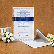 Elegante Uitnodiging van het Huwelijk met lint (set van 50)