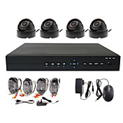 4-kanaals CCTV Home Security System met 4 Indoor Sony CCD Camera en D1 opname H.264 DVR Standalone