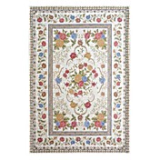 Acrílico País copetudo Floral Area Rug Poliéster