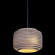 25W Classic hanglamp met Drum Paper Shade