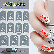 3PCS Mixed-style Paper Nail Art Image Stamp Stickers LK Series No.20