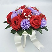 Beau satin Forme Ronde de mariée Bouquet