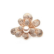 Pretty Flower Alloy With Rhinestones Women's Brooch
