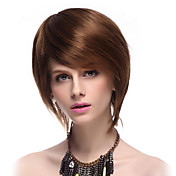 Sin tapón sintético de alta calidad a corto recto Brown de moda Las pelucas de pelo