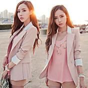 Blazer Cuffed mulheres com Hem plissada