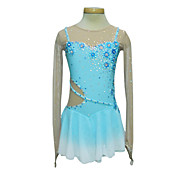 Dumb Light Spandex Elasticated Ｎet Silk Flowers Transitional Colors Sling Figure Skating Clothing
