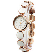Elegant Alloy Round Glass Quartz Women's Watch
