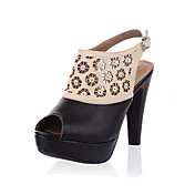 Leatherette Stiletto hæl sandaler / Peep Toe med spenne Party / Evening Sko (Flere farger)