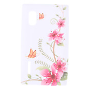 Flor y Mariposa Patrón Soft Case para LG Optimus E612 L5