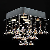 50W Modern Crystal Flush Mount with 5 Lights(GU10 Base)