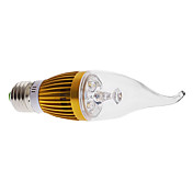 E27 4W 320-360LM 3000-3500K Warm White Light Golden Shell LED Candle Bulb (85-265V)