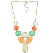 Luz Simple Color de las mujeres collar de piedras preciosas de Verano