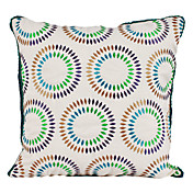 Dos círculos modernos de Cotton Tampa Pillow decorativa