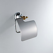 Contemporáneo Style cromado montado en la pared de aleación de zinc Todas cubierta del estilo del rollo de papel higiénico titulares rack