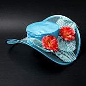 Lovely Satin / Lace / Alloy With Flower Wedding/ Partying/ Honeymoon Hat
