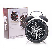 4 Patrón Inch árbol Reloj despertador con luz nocturna (colores aleatorios)