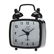 5 "Estilo Cuadrado Mini cuarzo reloj de alarma analógica (1xButton batería, colores surtidos)