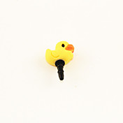 Cartoon Duck mamá goma anti-polvo de Gato del auricular