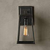 60W Luz minimalista pared artística con estructura metálica en Negro Base E27/E26