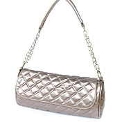 Diamond Lattice Shiny PU Shoulder Bag