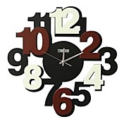 marrone numero muto orologio da parete