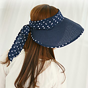 Women's Summer Topless UV Super Big Brim Sweet Dot Flatcap