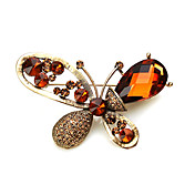Unique Butterfly Alloy With Rhinestones Brooch (More Colors)