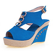 Chic Suede Wedge Heel Peep Toe With Buckle Party / Evening Shoes (More Colors)